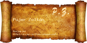 Pujer Zoltán névjegykártya