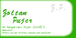 zoltan pujer business card